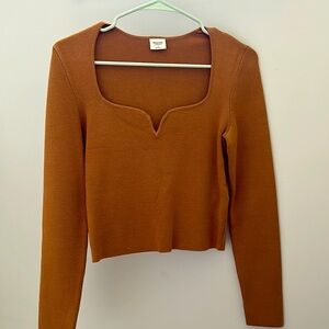 Brown A&F Long Sleeve Sweater - Size Small